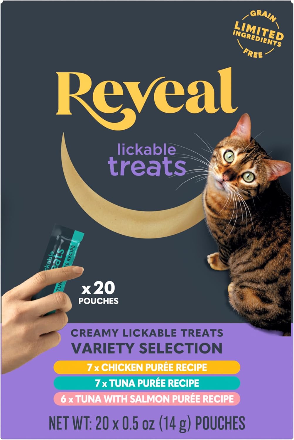 Fish & Chicken Variety Lickable Cat Treats 20-Pack 0.5 oz Pouches