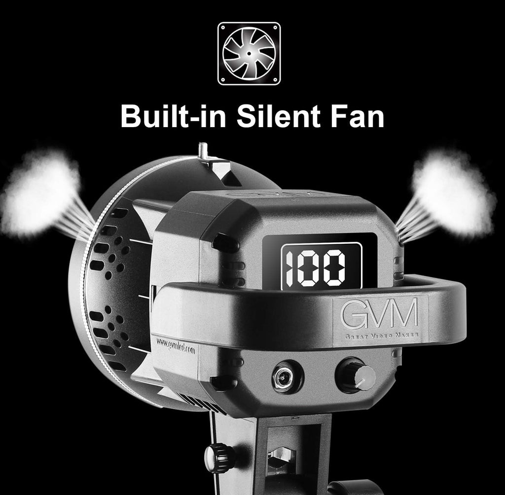 GVM 80W Video Light, Studio Lights for Photography, Softbox Lighting Kit with Bowens Mount, CRI97+ 5600K Colour
