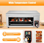 Electric Cheese Melter Grill, 1500W Salamander Broiler With Adjustable Tier Height, Precise Temperature Control