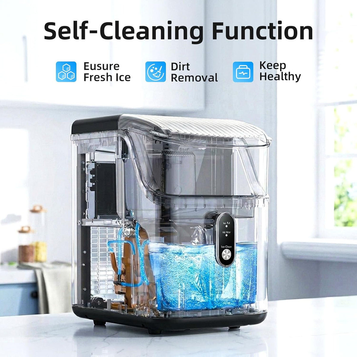 Nugget Ice Makers Countertop with Chewable Pellet Ice
