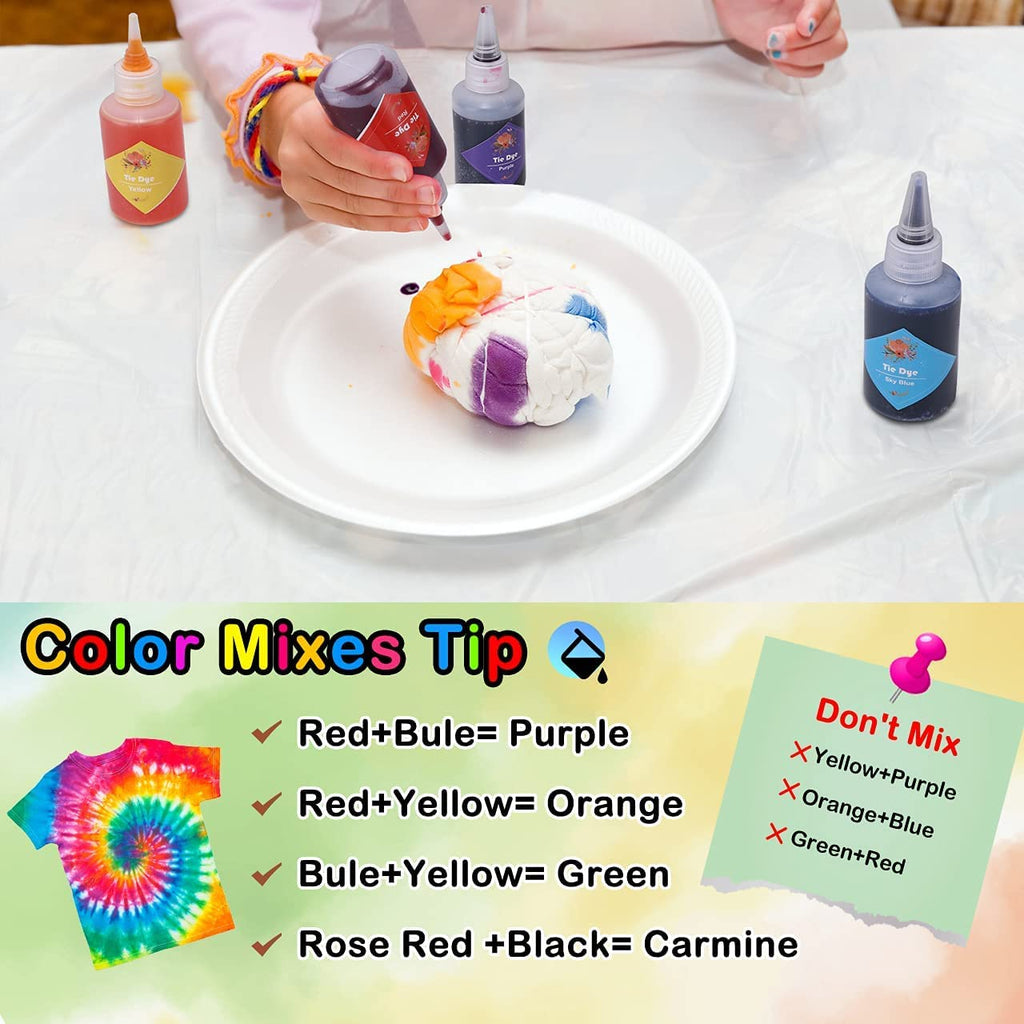 DIY Tie Dye Kits, 32 Colours All-in-1 Tie Dye Set