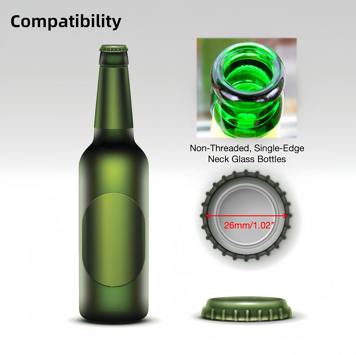 Manual Beer Bottle Capper, Home Brewing Beer Bottle Capping Machine, Bench Stand Beer Bottle Sealer with Adjustable