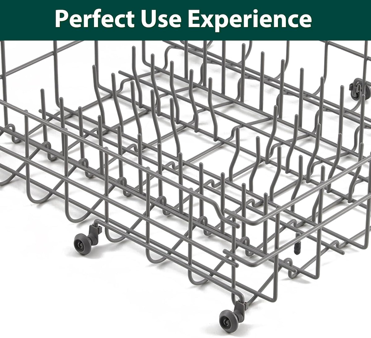 154522902 Dishwasher Wheels Replacement Parts for Frigidaire Dishwasher Dishrack Rollers Bracket Kit Upper Rack Wheel Rollers Frigidaire Kenmore FFCD2413US4A FBD2400KB12B Top Drawer Wheels 4 Pcs