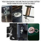80-Piece Cotter Pins Assortment Kit, Hairpin R Clips in 6 Sizes