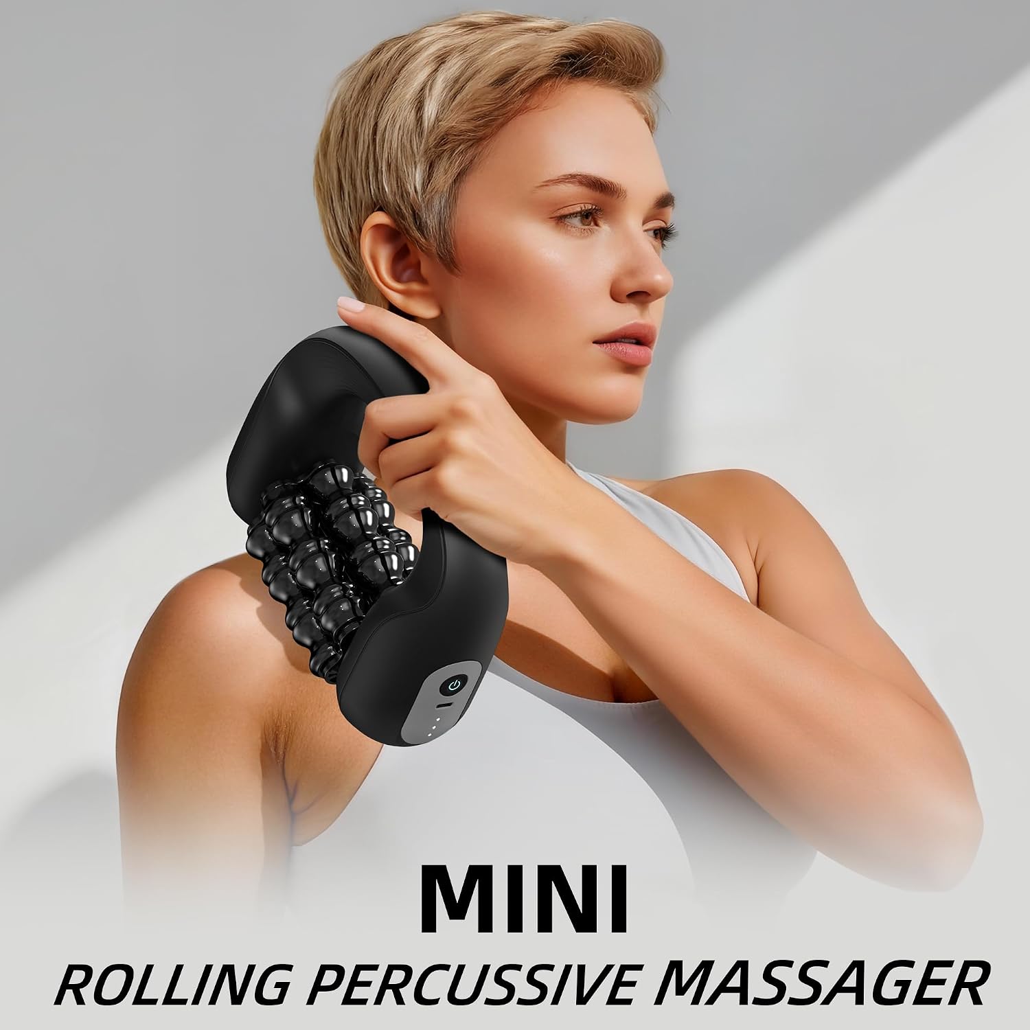 Electric Muscle Roller for Post-Workout Recovery, Deep Rolling Massager for Legs, Calves, Back & Neck, Handheld