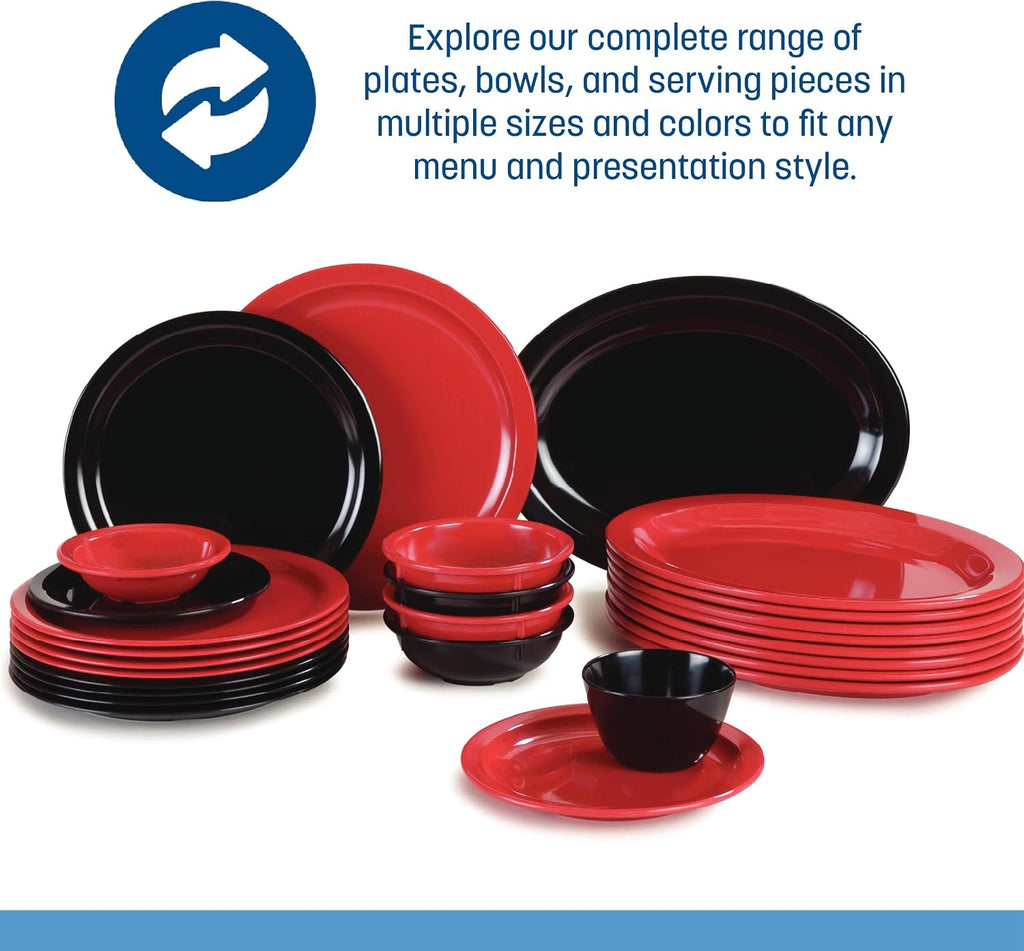 Kingline 10in Melamine Dinner Plate, 48 Count