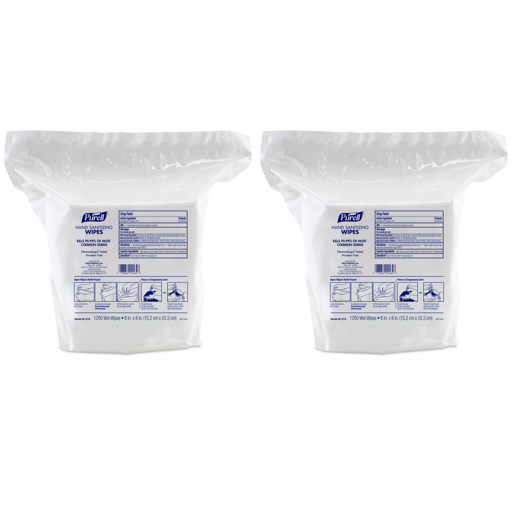 Hand Sanitizing Wipes Dispenser Refill, 2pk x 1200ct - 9118-02