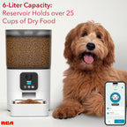 Automatic Cat Feeder with Camera, WiFi Pet Feeder for Dogs, 6L Capacity