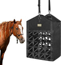 Dual Purpose Feed Horse Hay Bags, 1 Pack Large Black Oxford Fabric