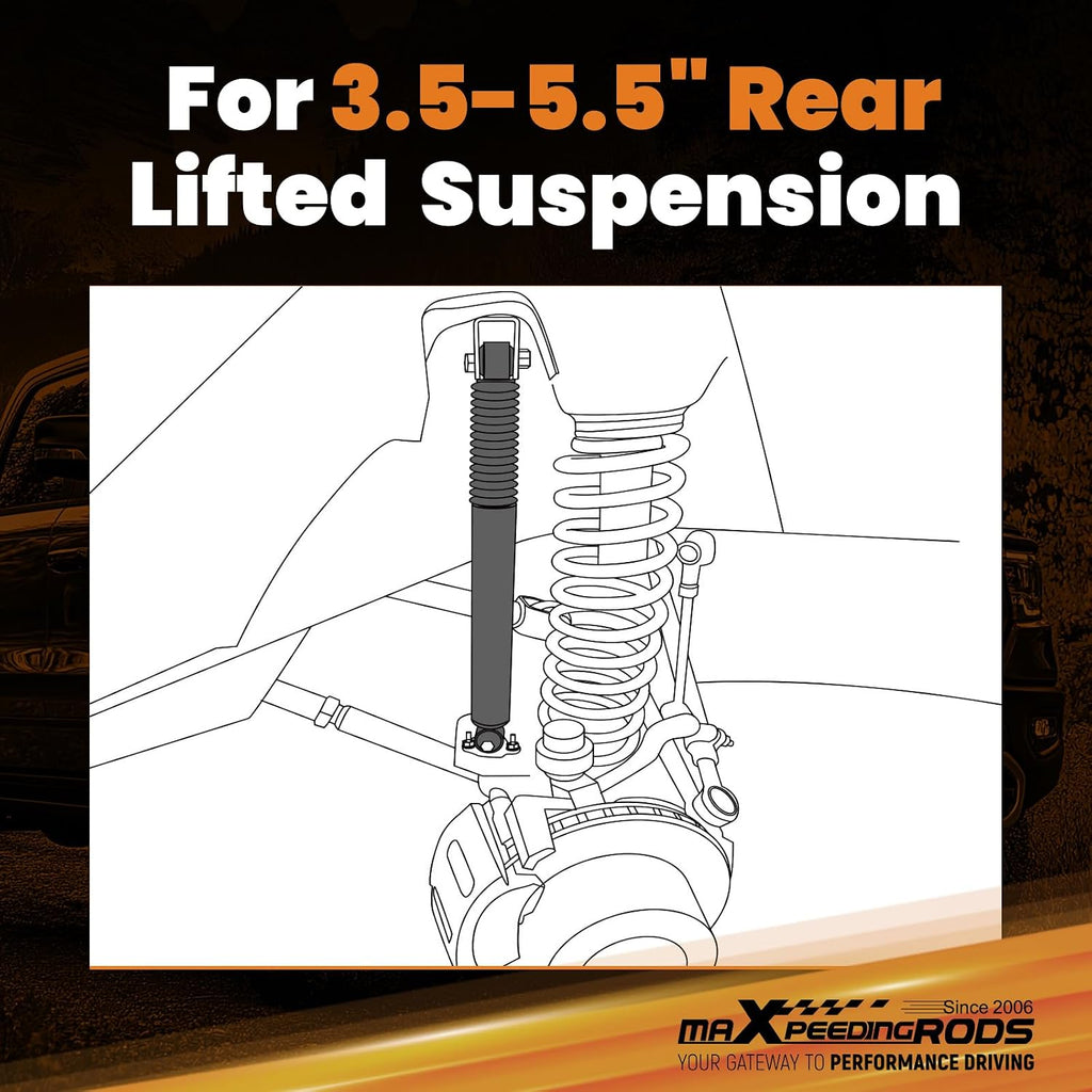 maXpeedingrods Fit 3.5-5.5" Lift Rear Shocks for Ram 1500 4WD 2009-2024