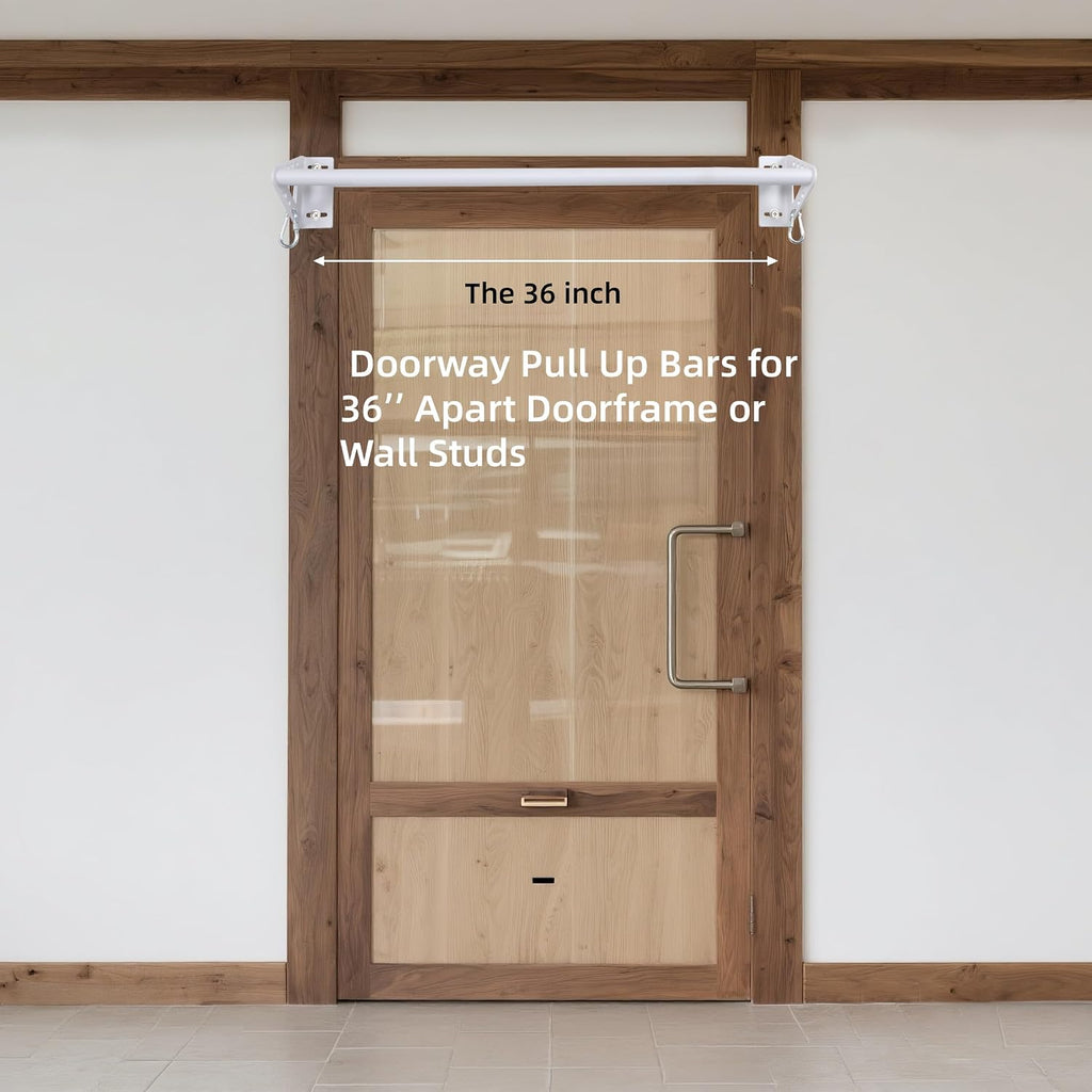 Wall Mounted Doorway Pull Up Bar, Heavy Duty Strength Training Pull-Up Bars for Doorframe, Support Beam or Joist