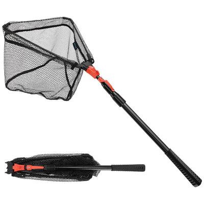 Collapsible Telescopic Fishing Net Rubber Coated Salt/Freshwater