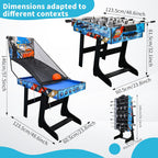5 in 1 Multi Combo Game Table,Folding Multi Game Combination Table Set with Soccer Foosball Table,Pool Table,Hockey