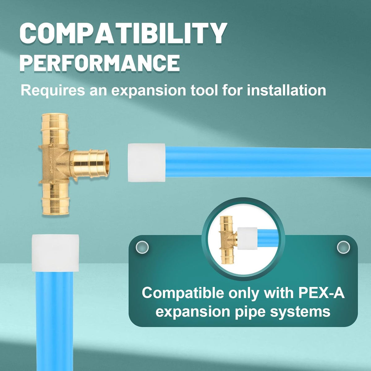 2-Pack Niikappu 1" PEX-A Expansion Tee(PEX1960044-2)