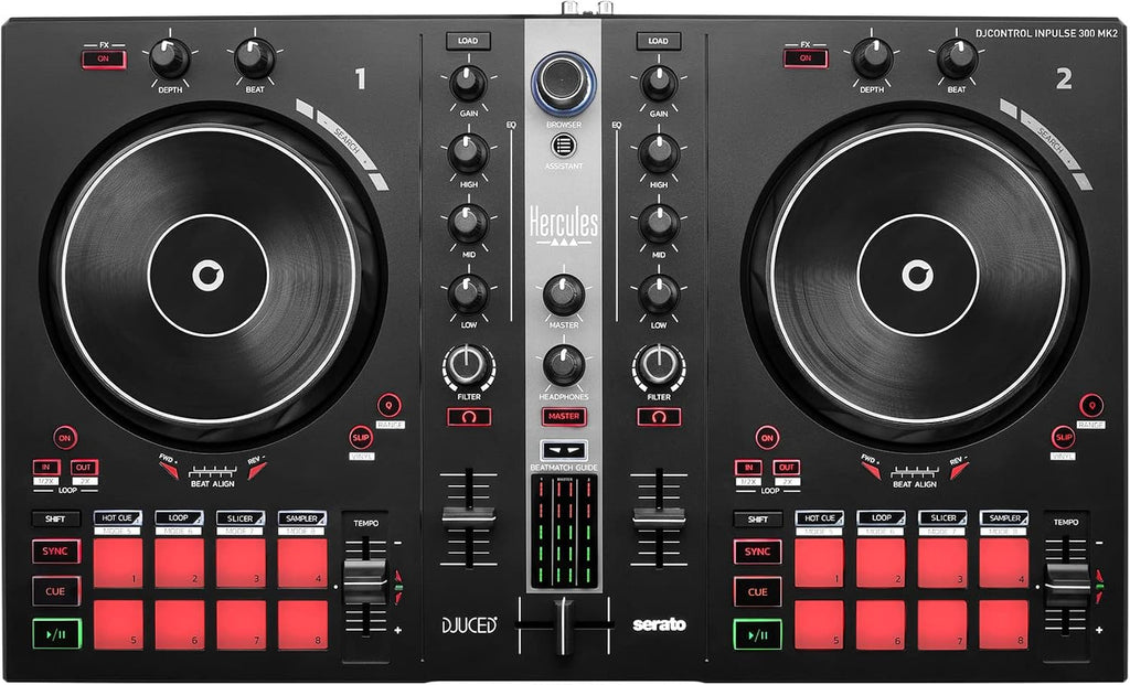 DJControl Inpulse 300 MK2-2 Deck DJ Controller Serato & DJUCED | 2-deck DJ controller for Serato & DJUCED featuring