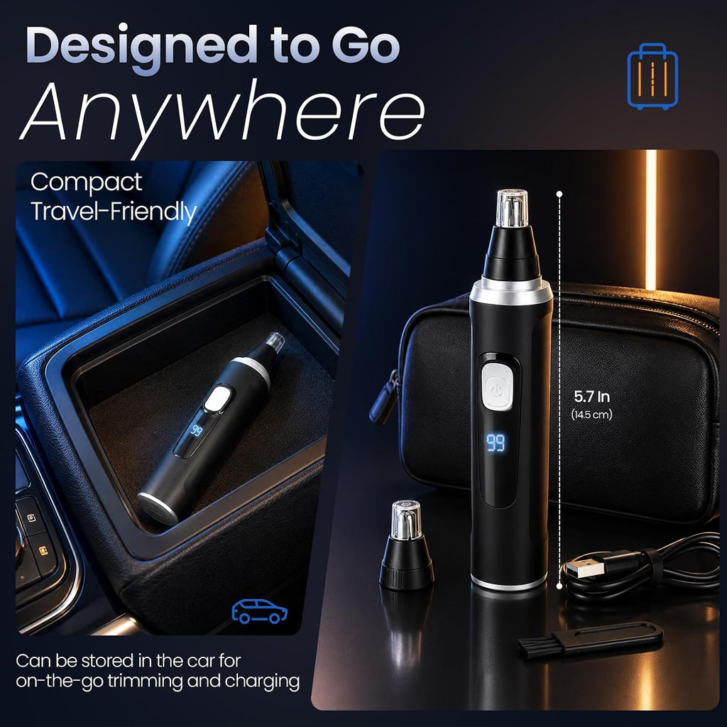 Ear and Nose Hair Trimmer for Men & Women,2026 Painless USB Rechargeable Eyebrow & Facial & Nose Hair Trimmer Clipper