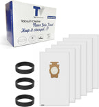 Replacement for Kirby 204814 Micron Magic HEPA Filter Plus Bags, 6, White Vacuum Bags With 3 Belts Replace Parts 301291
