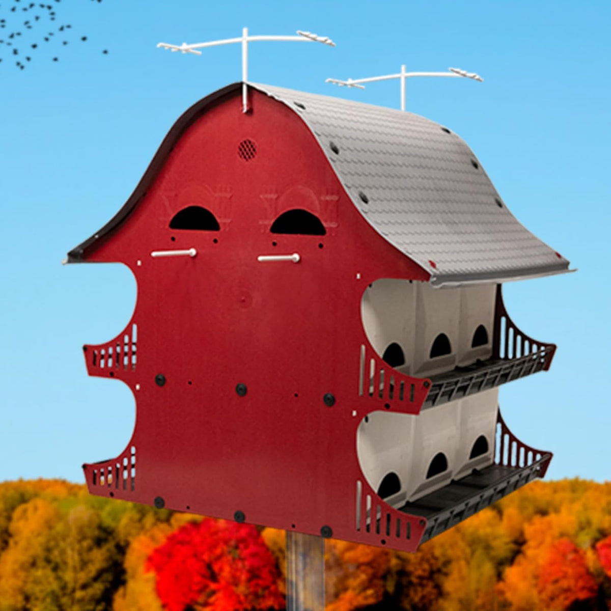 S&K Purple Martin House, 16-Room Birdhouse for Backyard Birding