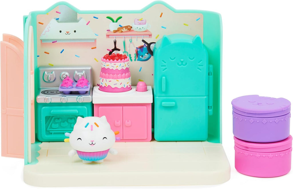 Gabby’s Dollhouse, Bakey with Cakey Kitchen with Figure and 3 Accessories, 3 Furniture and 2 Deliveries, Kids Toys