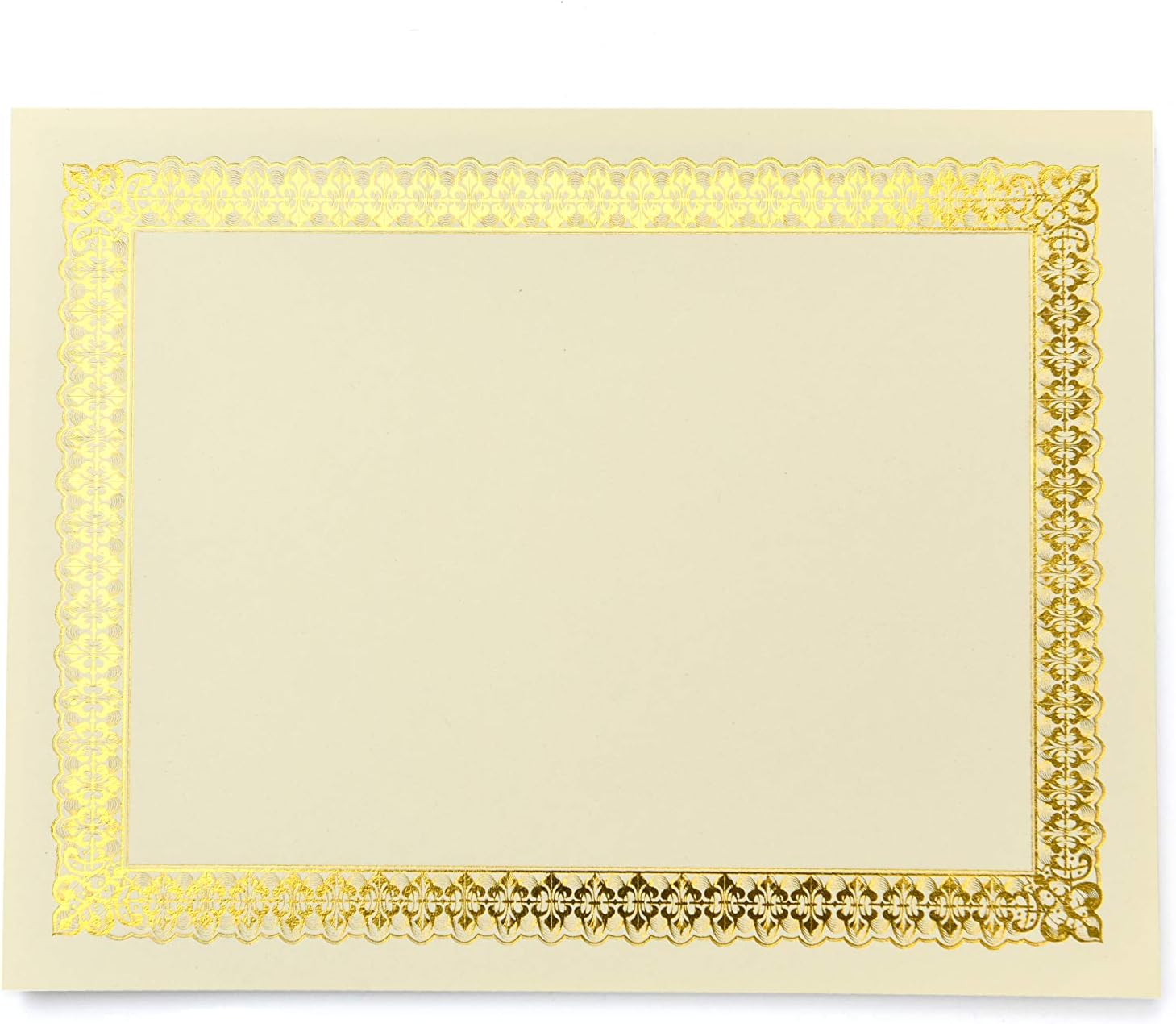 Certificate Kit, 60 Black Holders + 60 Papers, Black & Gold | 60ct black certificate holders & 8.5" x 11"