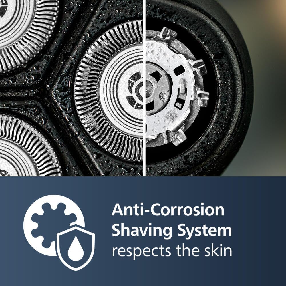 Philips Norelco 3900 Electric Shaver, Storm Blue | 27 Self Sharpening ComfortCut Blades, 5D Pivot & Flex Heads, Wet
