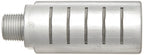 Parker ES37MC Aluminum Exhaust Silencer, 3/8" NPTF, 219 scfm Flow, 1.26" Diameter x 3.31" Length, 250 psi