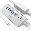 Powered USB Hub 10Gbps, intpw 9-Port USB 3.2 Hub, USB C Hub with USB A/USB C 3.2, 4 USB 3.0, 2 PD 45W Charging Ports