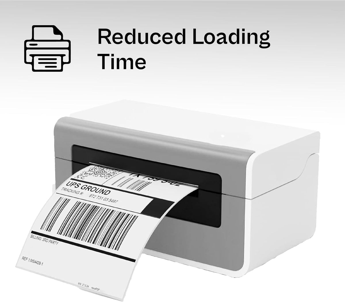 PSBM Fanfold Direct Thermal Transfer Label, 2 Stacks 4 x 6 Inch, 2000 Labels/Stack, Self-Adhesive Shipping/Address