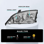 TUSDAR OE Style Halogen Headlight Assembly for 2005 2006 2007 Ford Focus