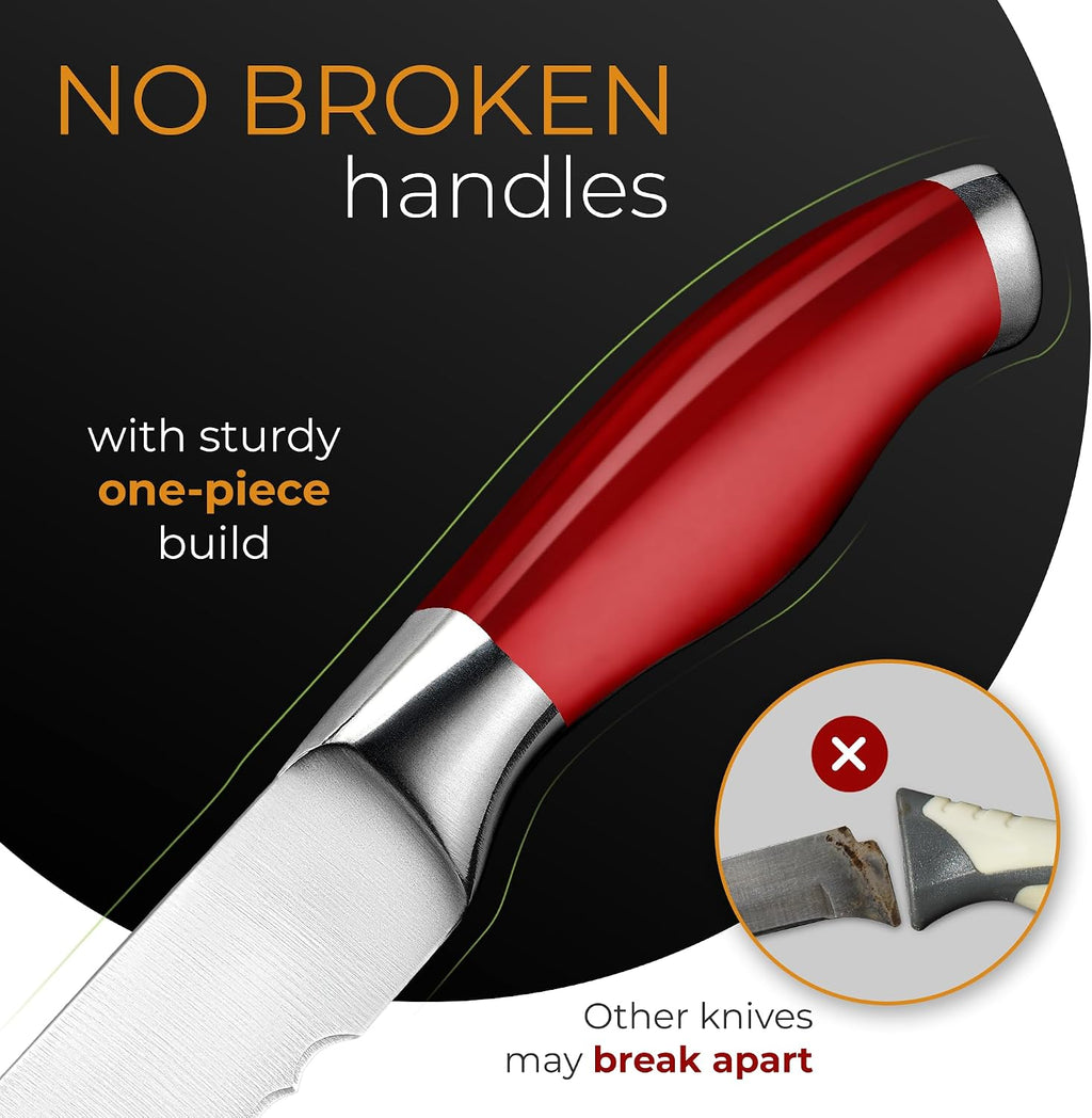 Serrated Bread Knife Ultra-Sharp Stainless Steel Professional Grade Bread Cutter - Cuts Thick Loaves Effortlessly