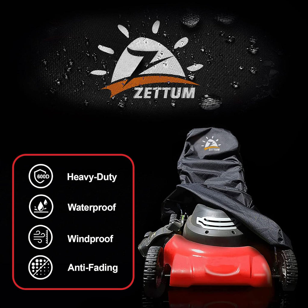 Push Lawn Mower Cover - Walk Behind Lawn Mower Covers Waterproof Heavy Duty, 600D Outdoor Push Mower Cover Universal
