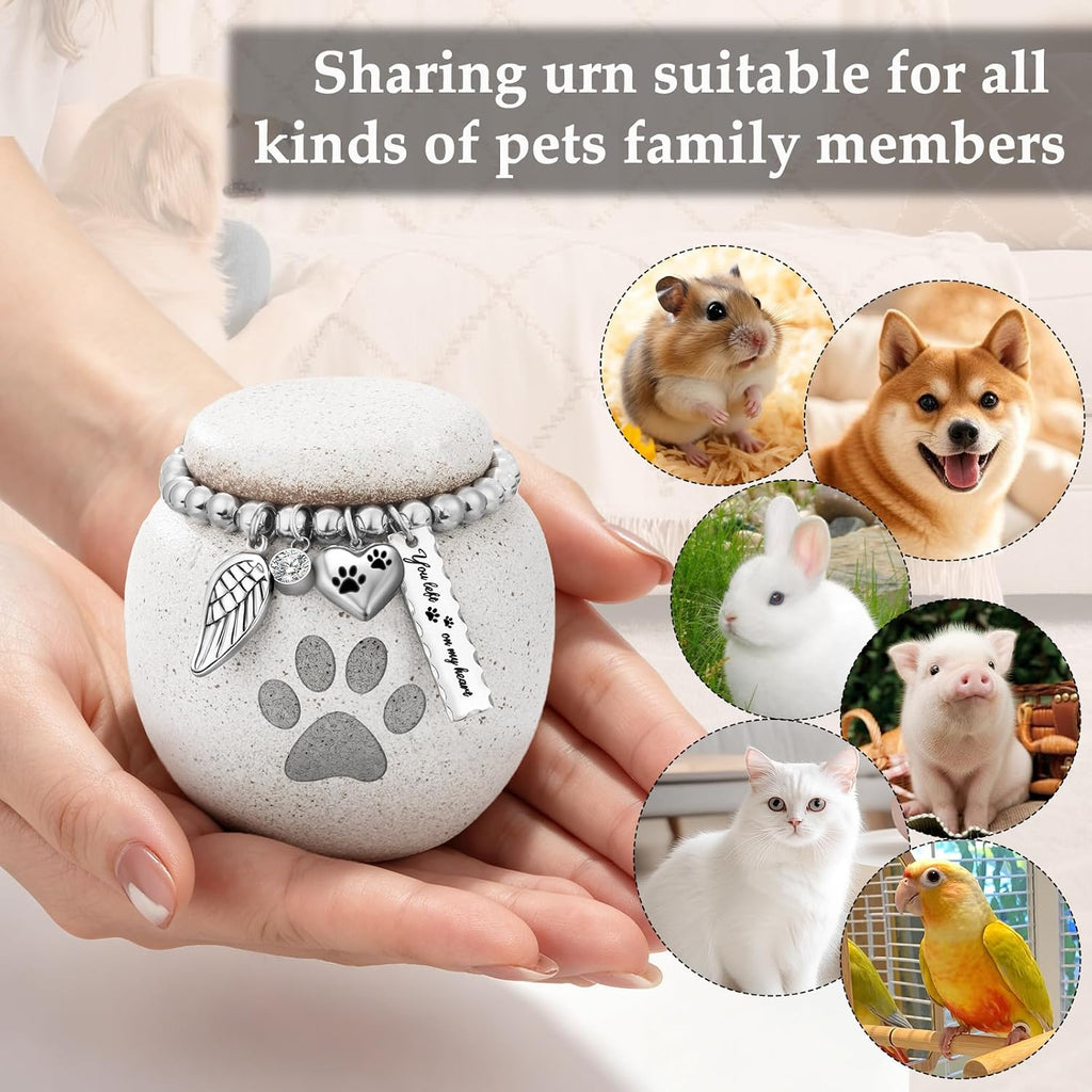 Pet Urns for Cats Dog Urns for Ashes 2.76“ Pet Urn Ceramic Small Urn