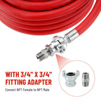 Venussar 3/4 Inch x 75 FT Red Jackhammer Air Hose