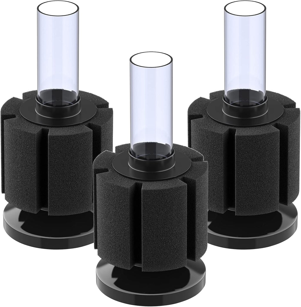 3 Pack Aquarium Sponge Filter Quiet Betta Fry Shrimp and Small Fish Foam Filter for Tiny Fish Tank up to 10 Gallon