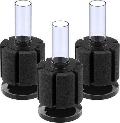3 Pack Aquarium Sponge Filter Quiet Betta Fry Shrimp and Small Fish Foam Filter for Tiny Fish Tank up to 10 Gallon
