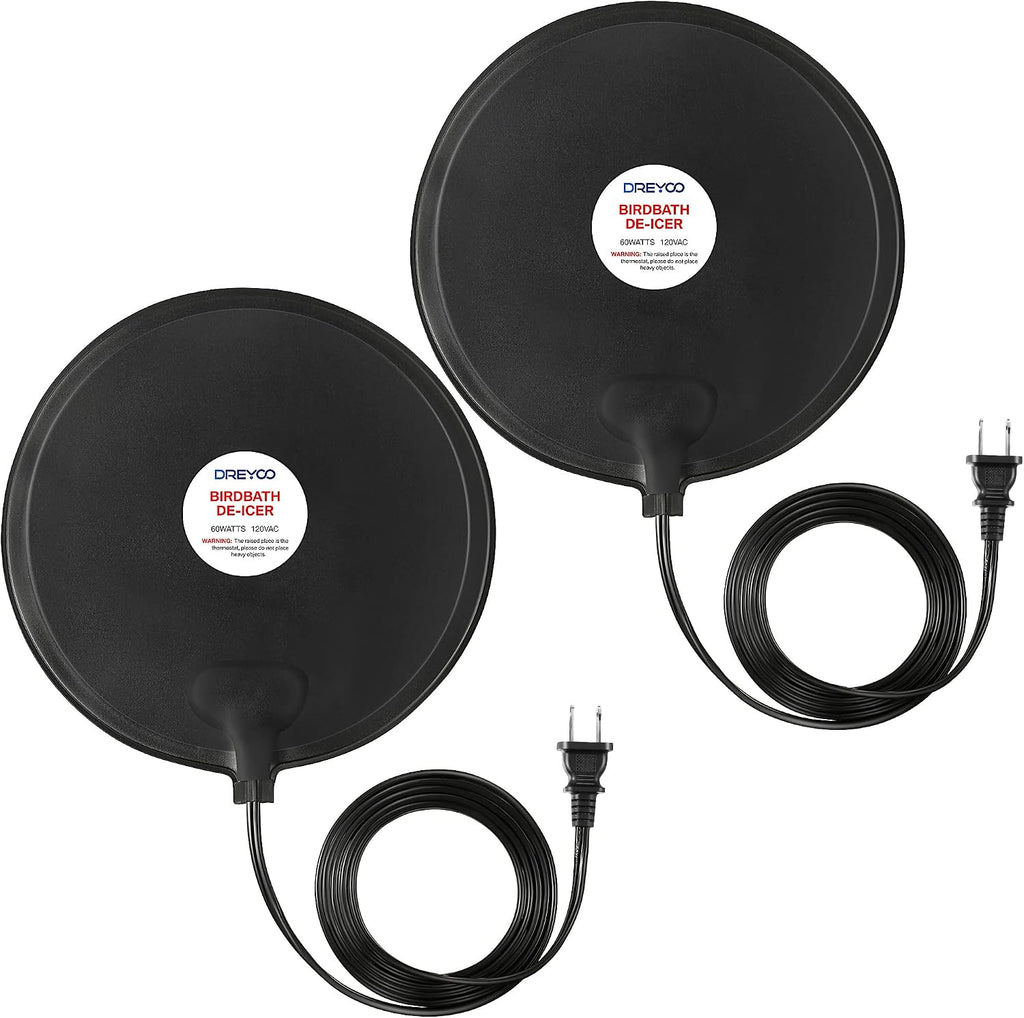 Bird Bath De Icer, 60w Submergible De Icer, Thermostatic Controlled Winter Water Heater Deicer for Bird, Chicken