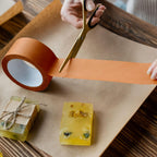 PSBM Self Adhesive Kraft Reinforced Gummed Tape, 18 Rolls 6.3 Mil 1.88 Inch 60 Yards Per Roll, Water Activated