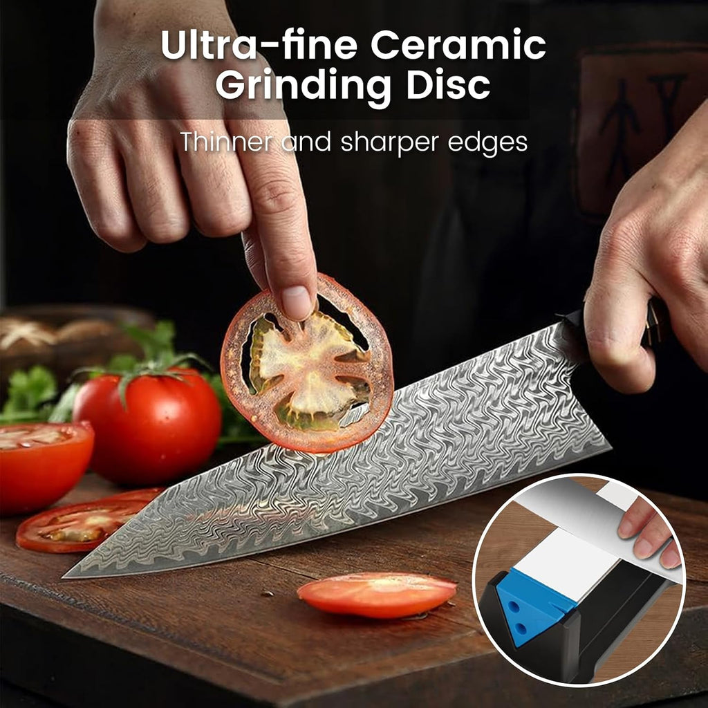Diamond Sharpening Stone,3 Side 400/1000/8000 Grit Whetstone Kit | Knife Sharpener for Kitchen/Hunting/Outdoor