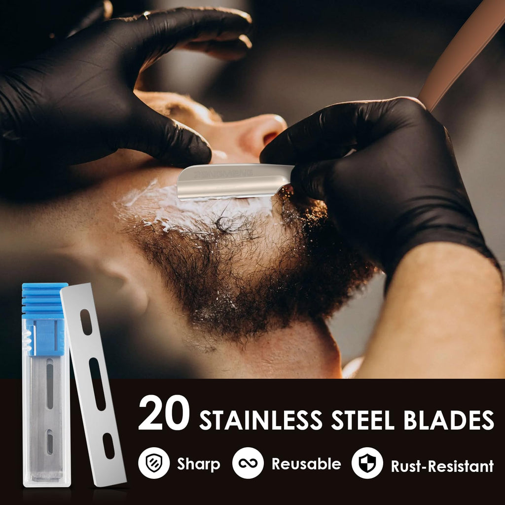 Straight Razor for Men, Edge Single Blade Shavette Shaving
