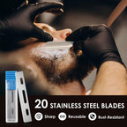 Straight Razor for Men, Edge Single Blade Shavette Shaving