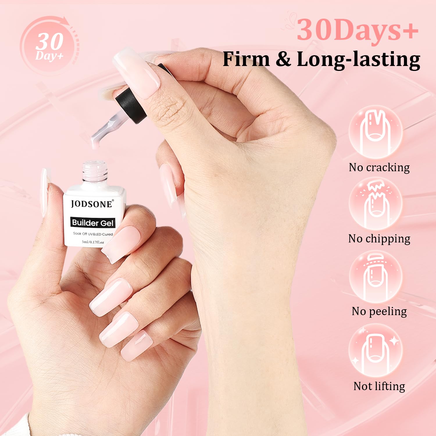 10 Colors Builder Nail Gel Polish Set with Base Coat and Top Coat No Wiping for Nails Strengthener Hard Nail