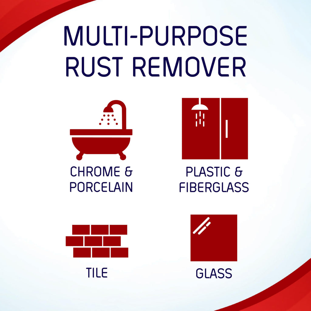 Rust Stain Remover Spray with Cling, No-Scrub Cleaner, 24 oz-3pk