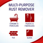 Rust Stain Remover Spray with Cling, No-Scrub Cleaner, 24 oz-3pk