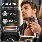 Electric Foil Shavers for Men: 4 Floating Blades & Big LED Display - Grey