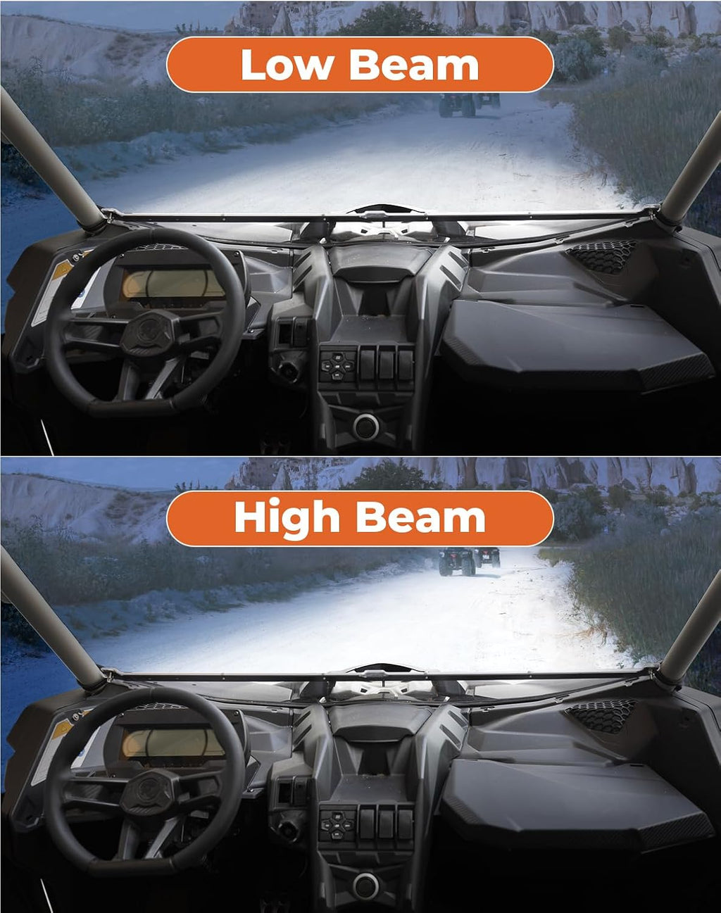 KEMIMOTO X3 LED Headlights Assembly Compatible with Can Am X3 & X3 MAX