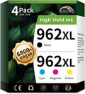 962XL 962 Ink Cartridges Combo Pack Replacement for HP 962XL (4 Pack)