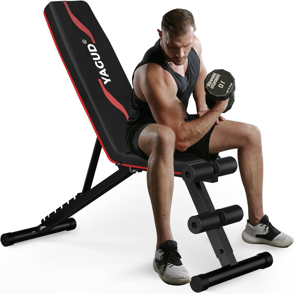 Weight Bench Press, Adjustable Workout Bench, Foldable Strength Bench | 8 Levels Adjustable, 880LBS Capacity Weight