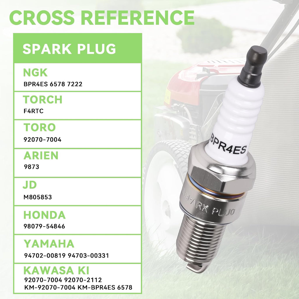 Spark Plugs for NGK BPR4ES 6578 7222 4 Pack