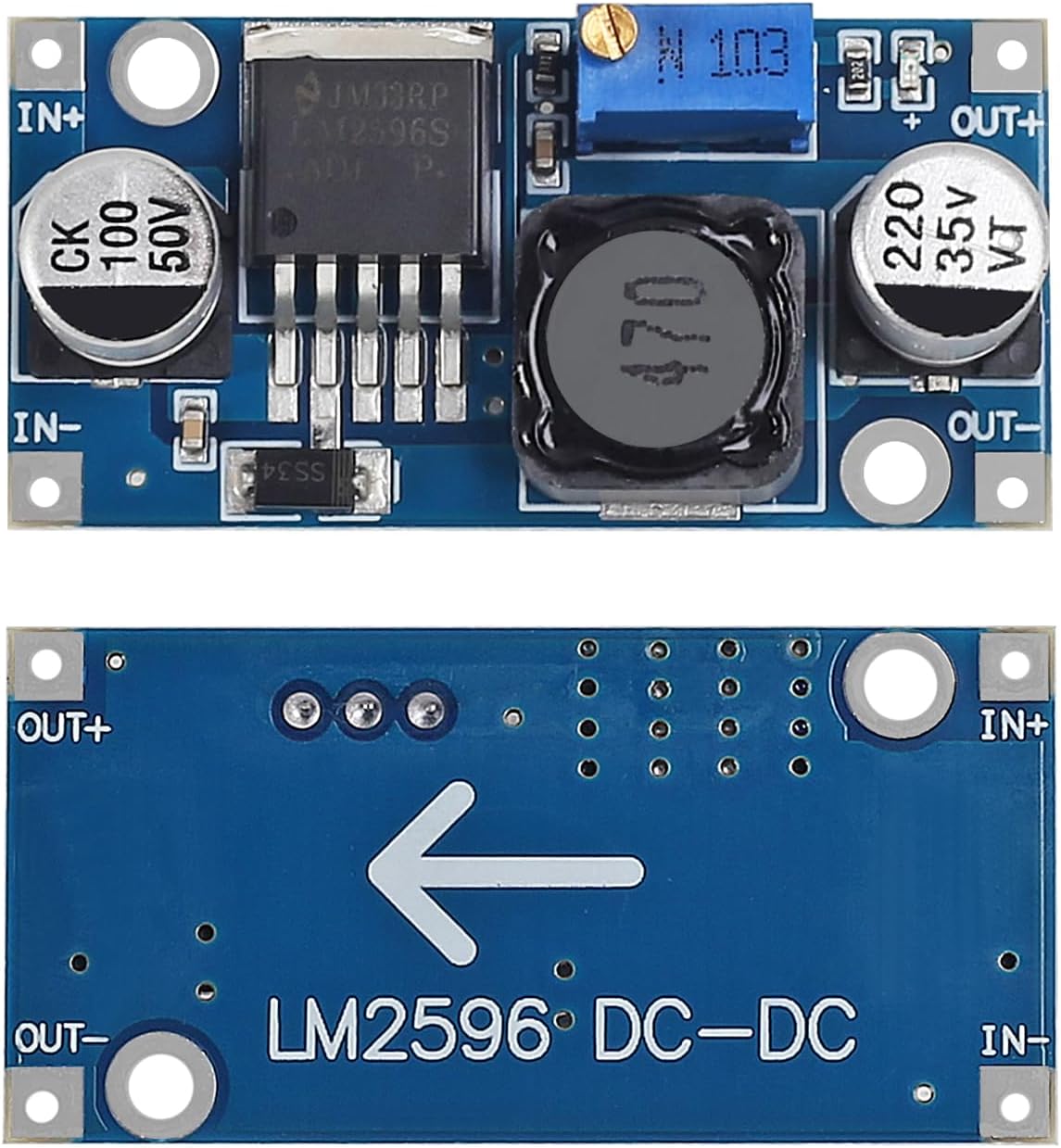 5 Pack LM2596 DC to DC Buck Converter 3.0-40V to 1.5-35V Power Supply Step Down Module