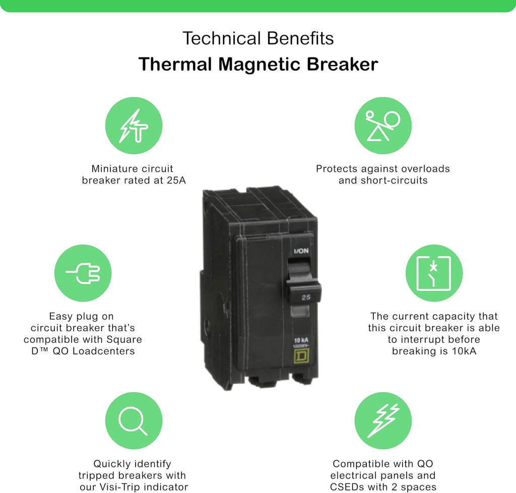 Square D by Schneider Electric Square D - QO225CP Circuit Breaker, Black